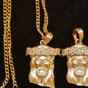 14 karat gold plated Jesus Piece pendants