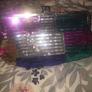 Retro Sequined Statement Clutch