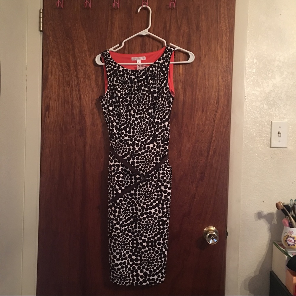 Brown and Cream Spot patterned dress