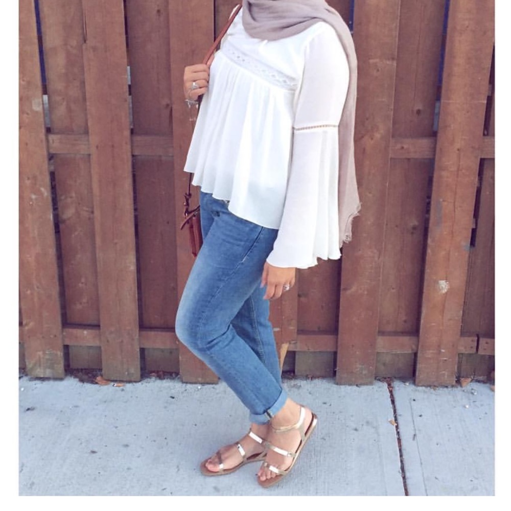 Bell sleeved boho top