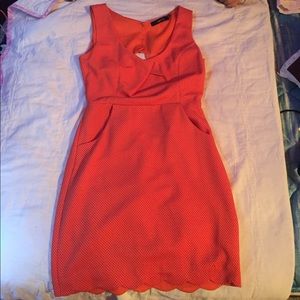 orange cutout dress