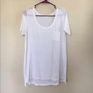 Brandy Melville Basic White Pocket Tee