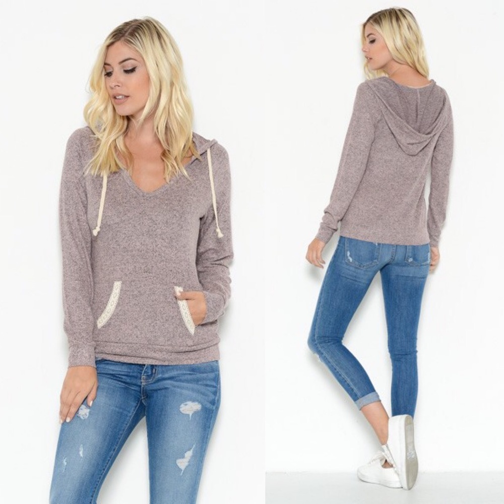 AUSTYN Hoodie w/ pockets - H. GREY - Picture 5 of 5