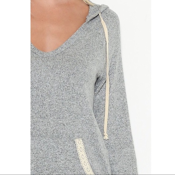 AUSTYN Hoodie w/ pockets - H. GREY - Picture 2 of 5