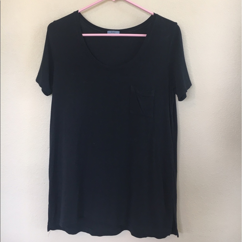Brandy Melville Basic Black Pocket Tee