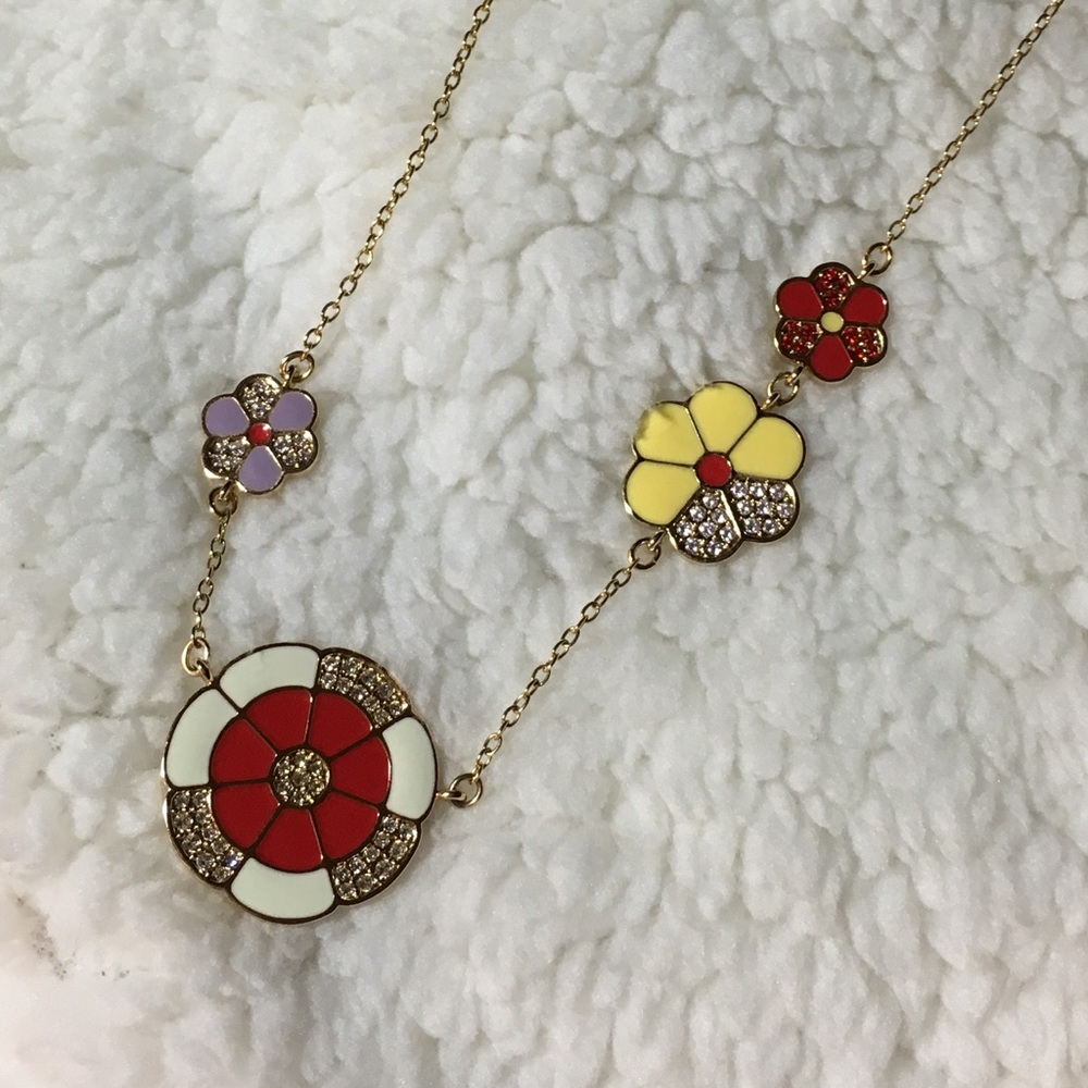Swarovski flower necklace (multi color)