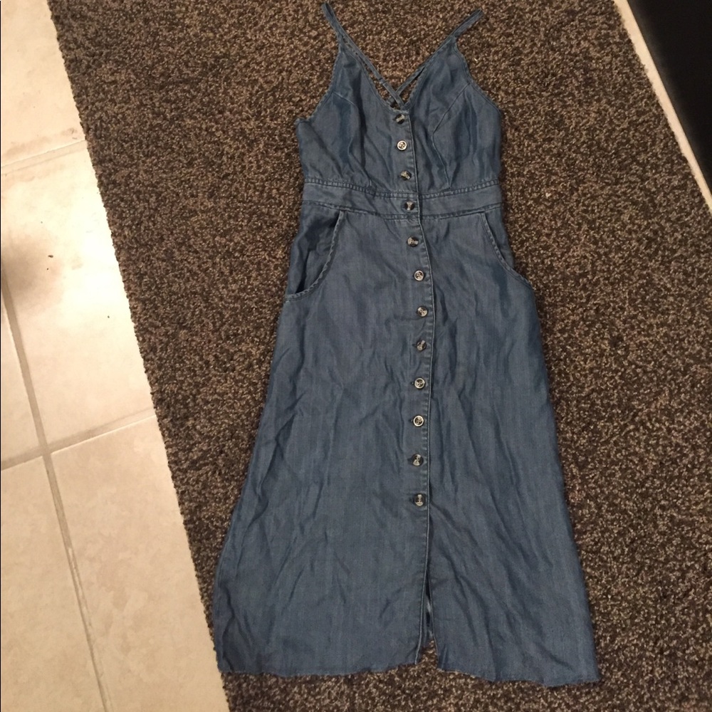 Urban outfitters kimchi blue denim button up dress