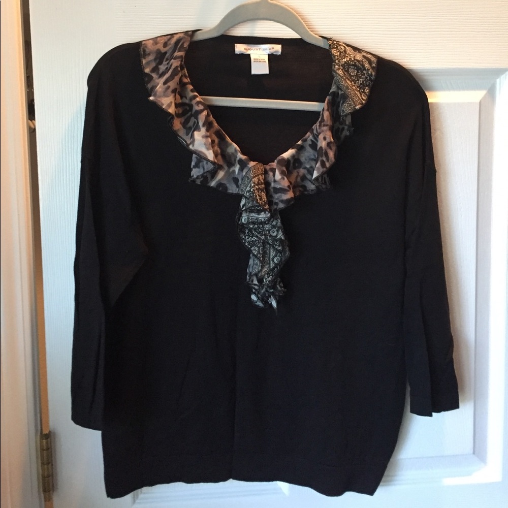 August Silk Ruffled Top