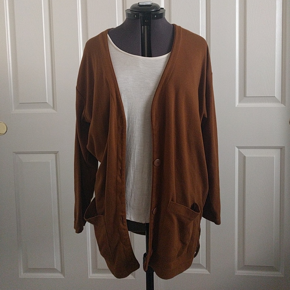 Rust Longline Cardigan