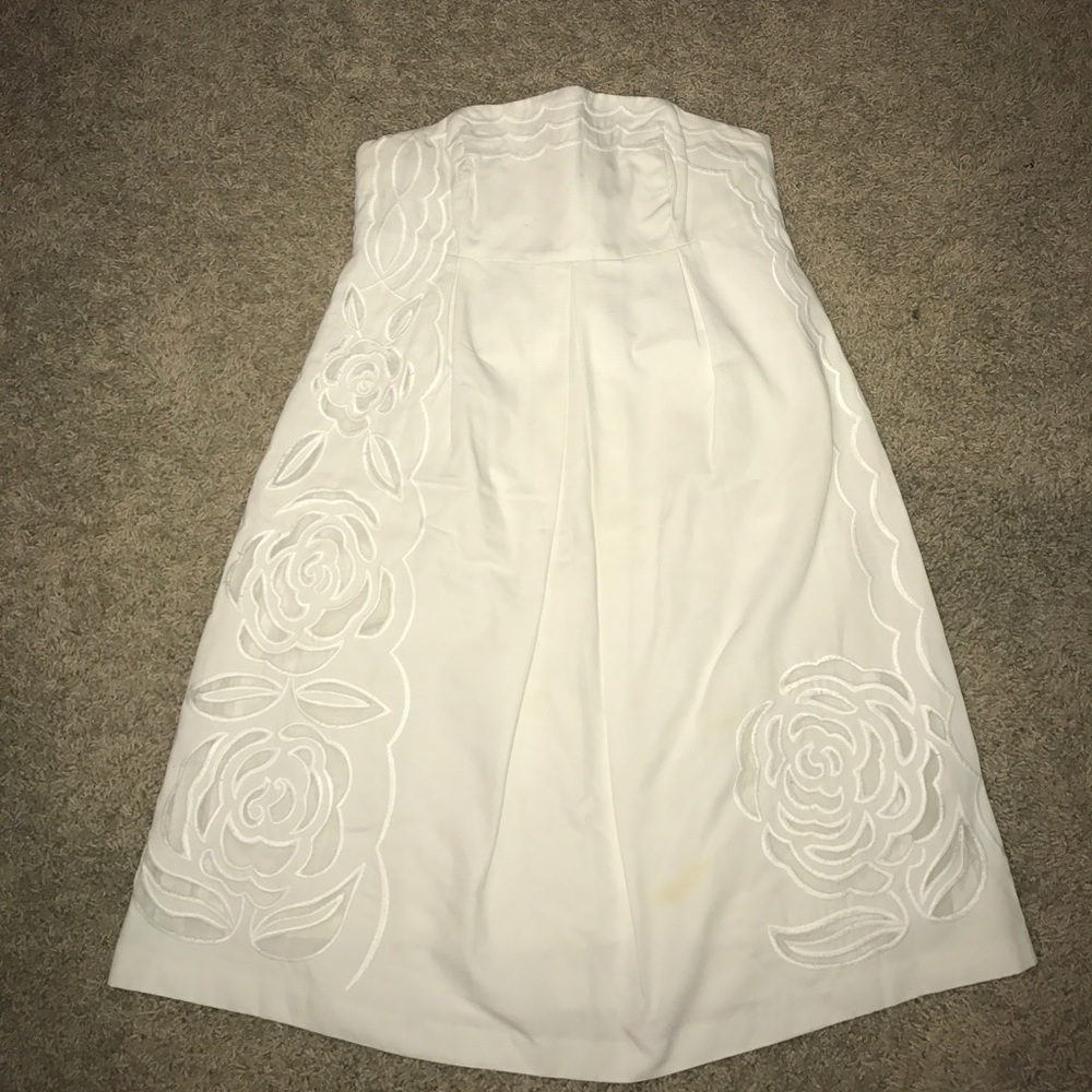 White, strapless, Lilly Pulitzer dress