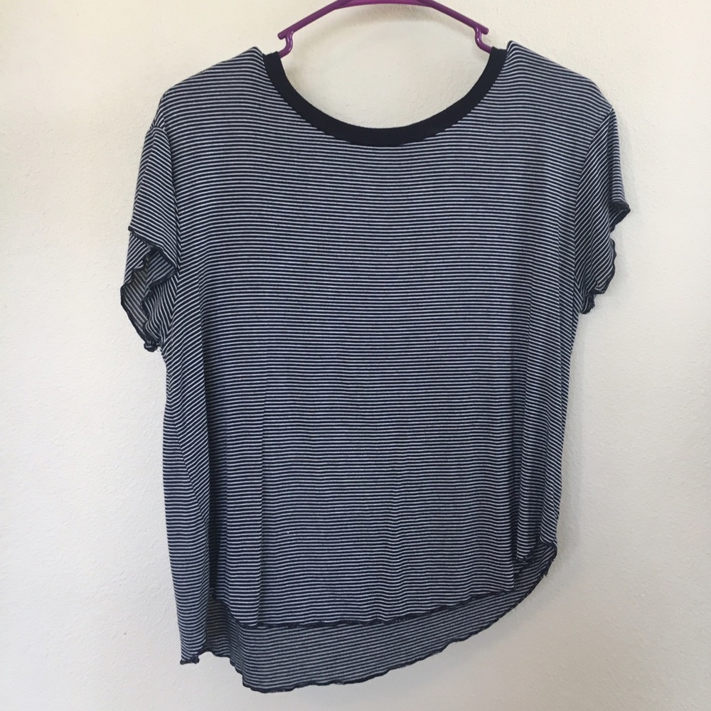 American Eagle Striped Cropped Tee