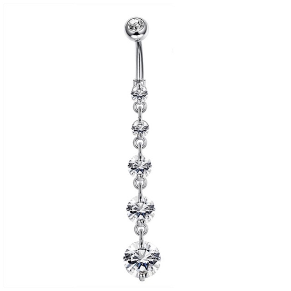 NEW! 14G Stainless Steel Navel Body Jewelry