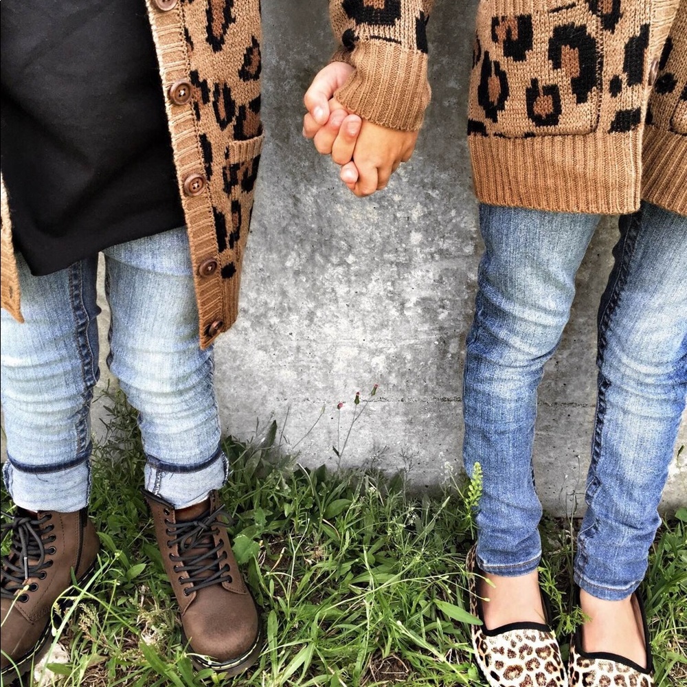 Chunky Leopard Cardigan for girls (Children) - Picture 4 of 5