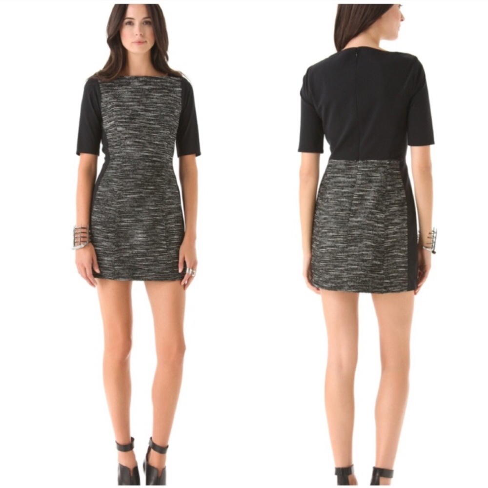 ❤️ Tibi black panel dress