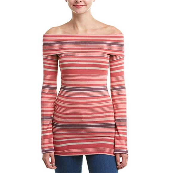 Free People Pink Multi Striped Long Sleeve Knit - Picture 7 of 8
