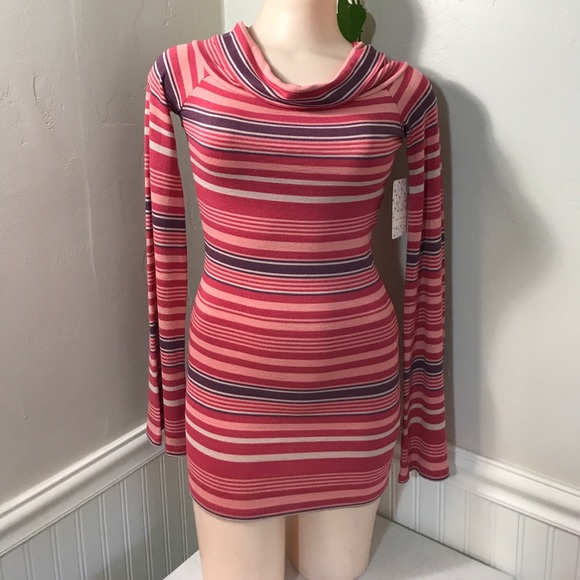 Free People Pink Multi Striped Long Sleeve Knit - Picture 4 of 8