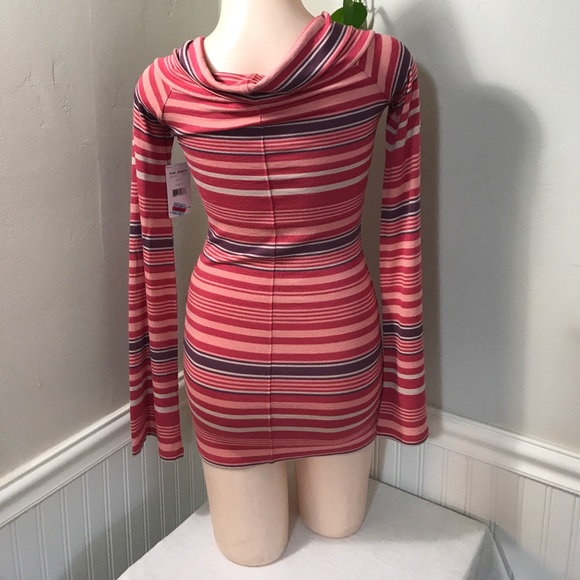 Free People Pink Multi Striped Long Sleeve Knit - Picture 6 of 8