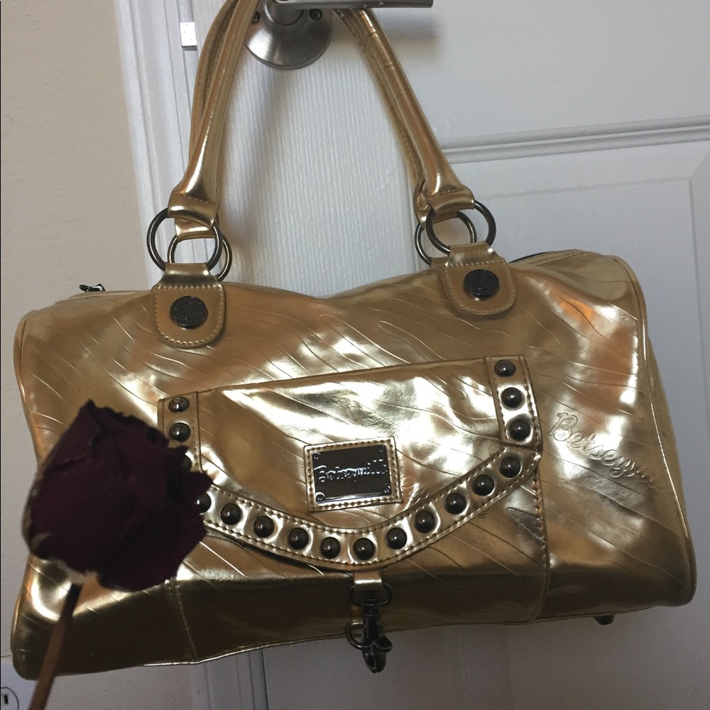 Betsyville Satchel Metallic Gold Purse