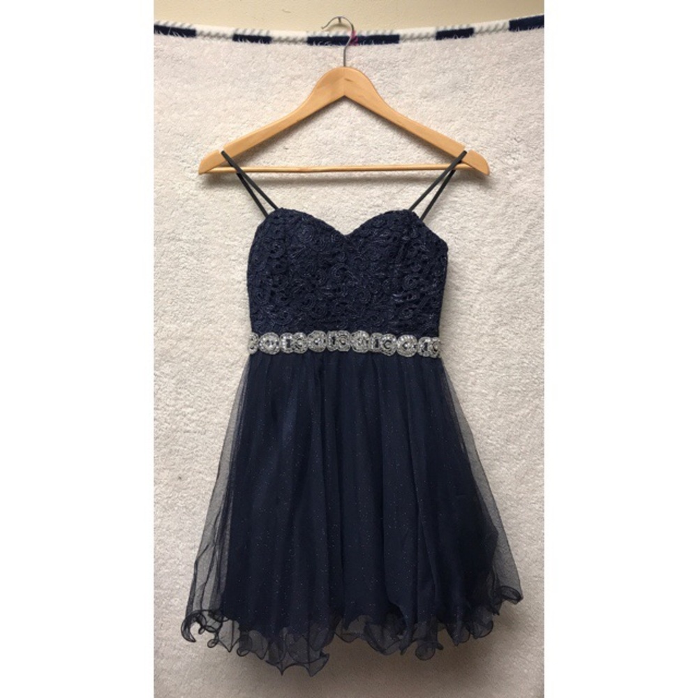 Blue Formal Homecoming Dress