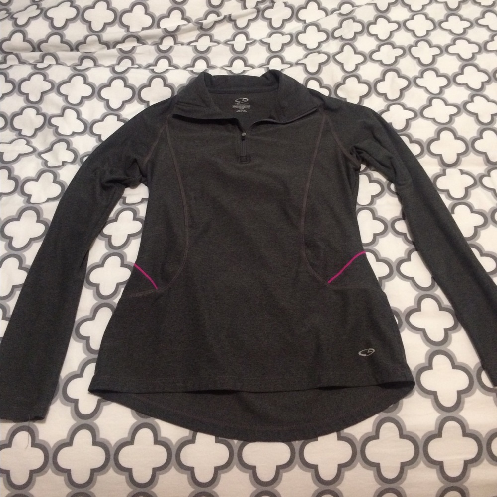 Semi-fitted Grey 1/4 Zip