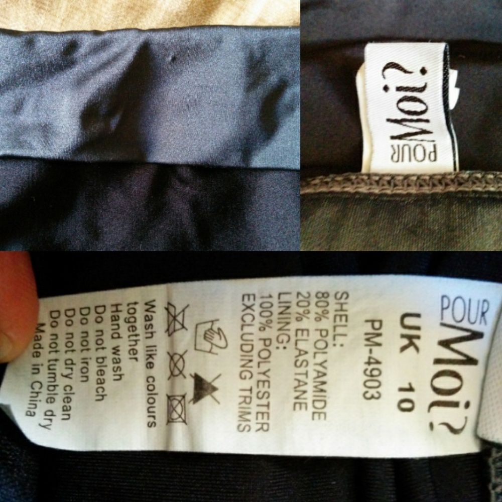 Pour Moi Black/Charcoal Bikini Bottoms sz UK10/US8 - Picture 3 of 3