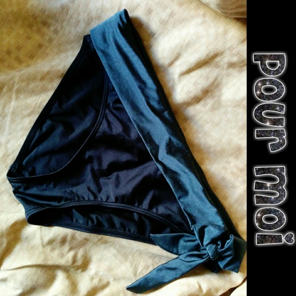 Pour Moi Other - Pour Moi Black/Charcoal Bikini Bottoms sz UK10/US8