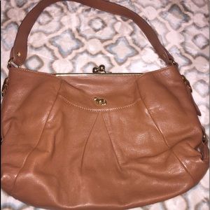 Emma Fox Beige/Tan Shoulder with Gold Detail