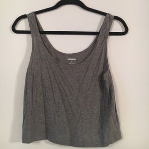 Express gray crop top tank
