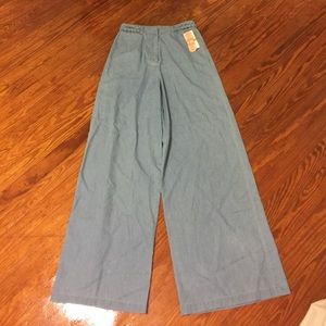 Giani Bernini Chambray wide-leg pants NWT