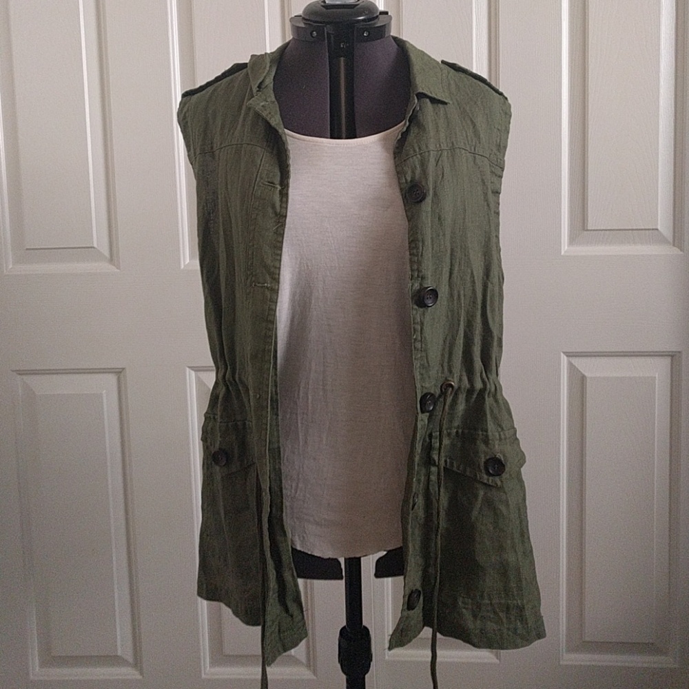 F21 Olive Utility Vest