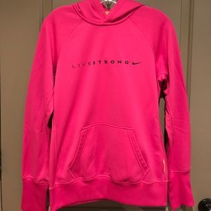 Nike live strong pink hoodie