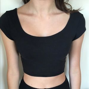 black crop top