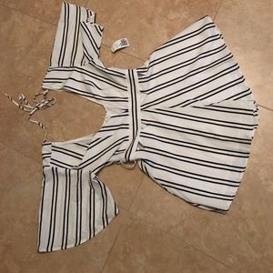 Striped forever 21 dress romper
