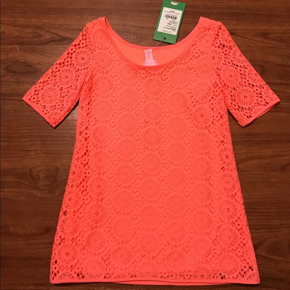 Lilly Pulitzer Coral Dress Girls XS Size 2-3 - Picture 2 of 4