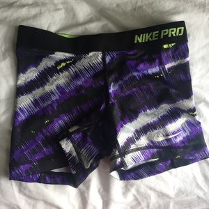 Patterned Nike Pro Shorts