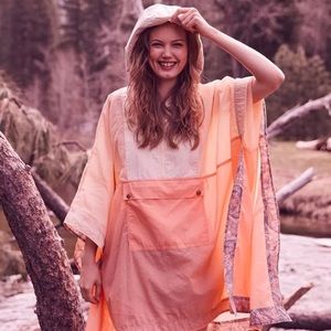 Free People Nylon Colorblocked Poncho