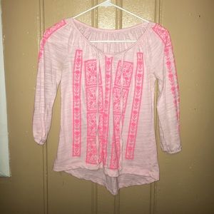 Pink Quarter sleeve Blouse