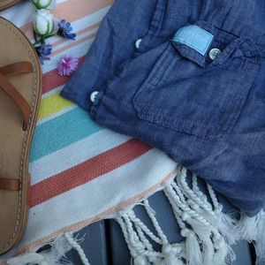 Chambray button front shirt