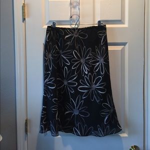 Stephanie Parks Daisy Print Skirt