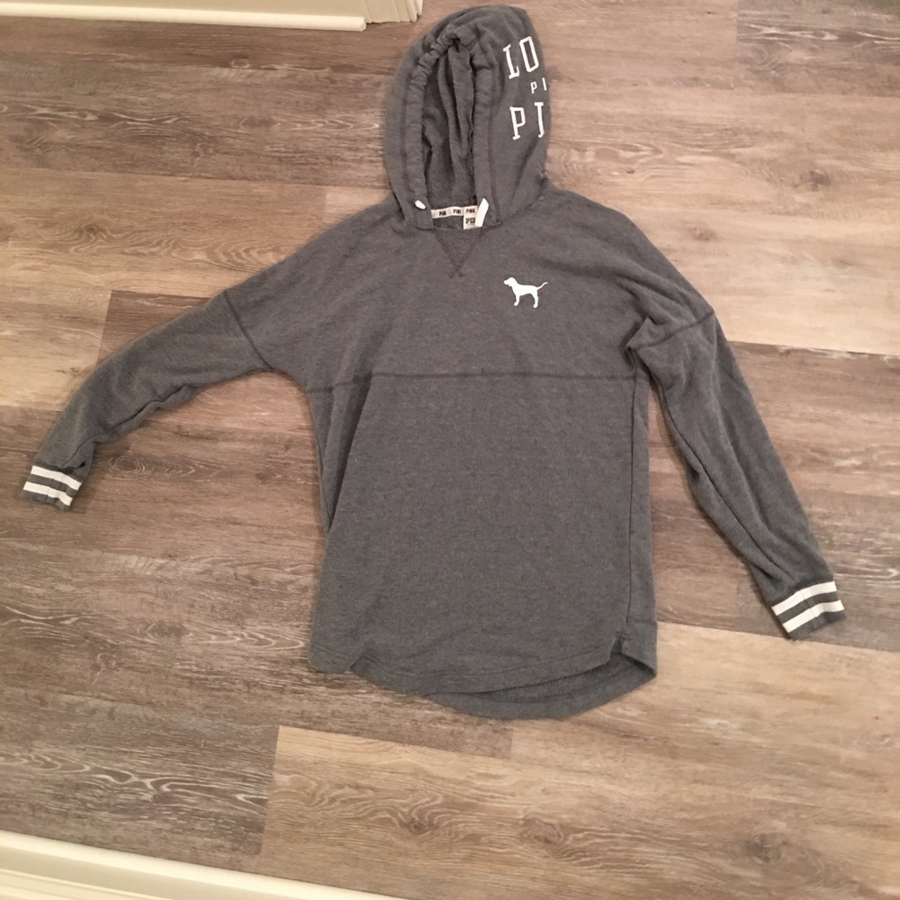 vs pink grey hoodie small