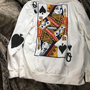 'QUEEN OF SPADES' long sleeve - NEVER WORN
