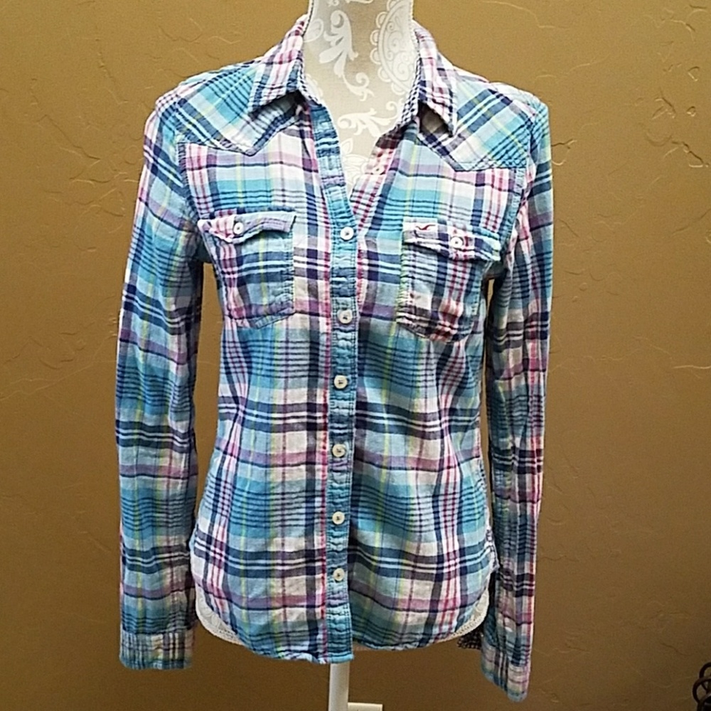 Hollister plaid button down shirt - Picture 1 of 2