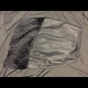 Leather Fringe Skirt