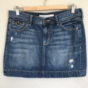 Blue Denim Mini Jean Skirt