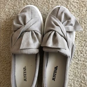 Just Fab Slip-on Sneakers with Bow - size 7