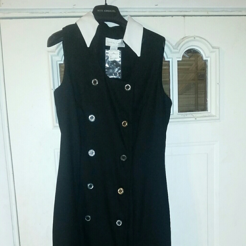 Casual Corner Sleeveless Black  Dress   Sz 10