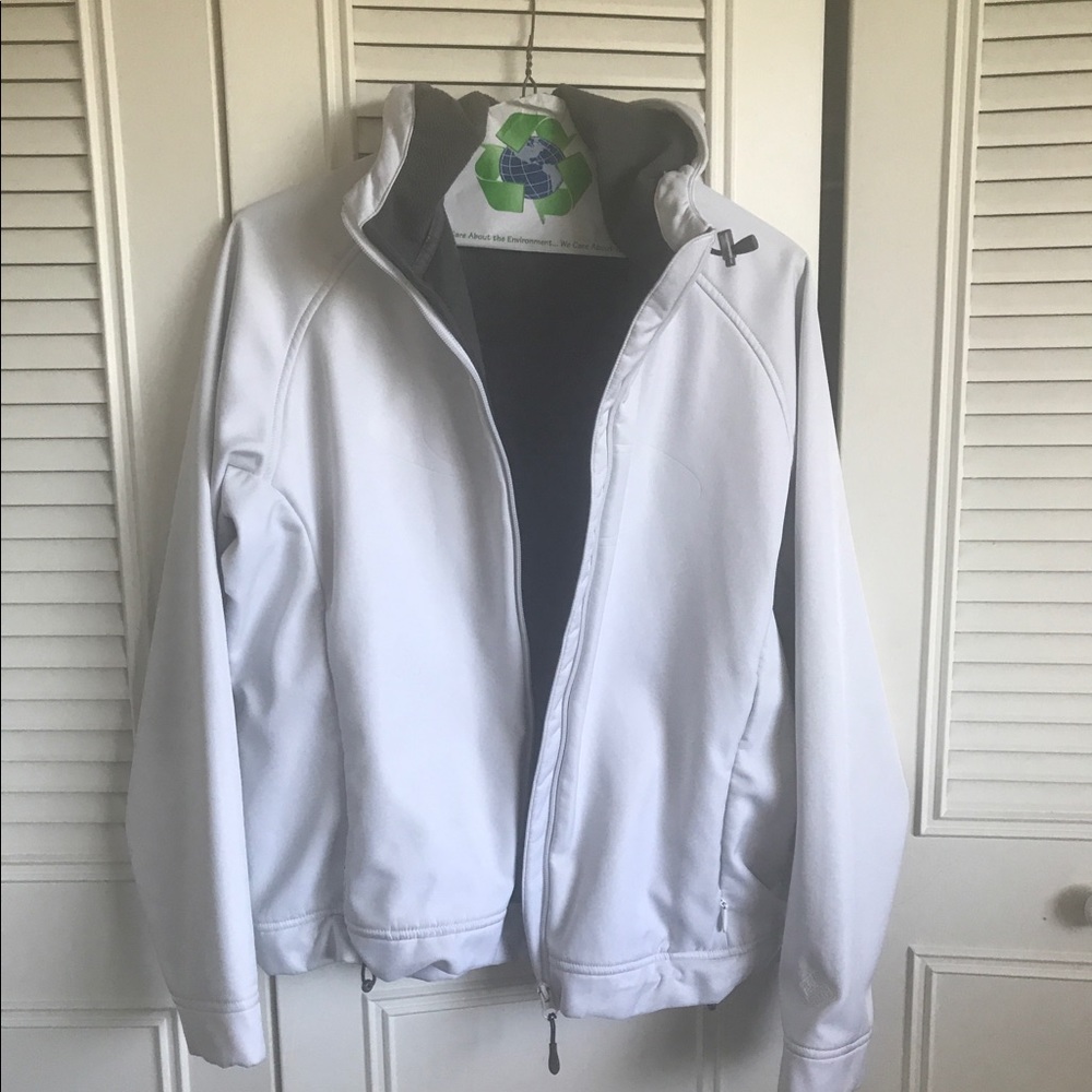 White Athletic Rain Jacket