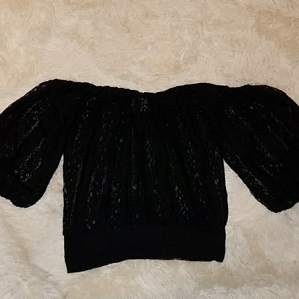 Lace off the shoulder top