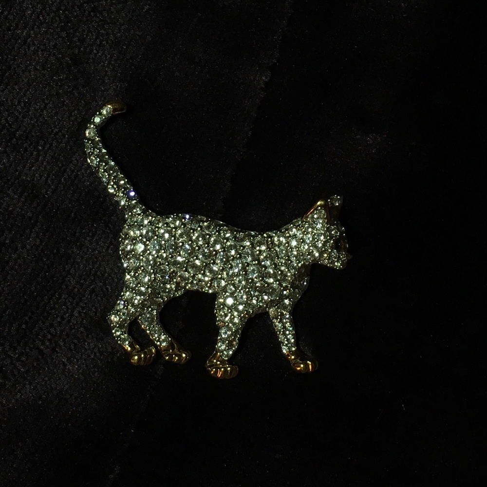 Swarovski Cat Brooch