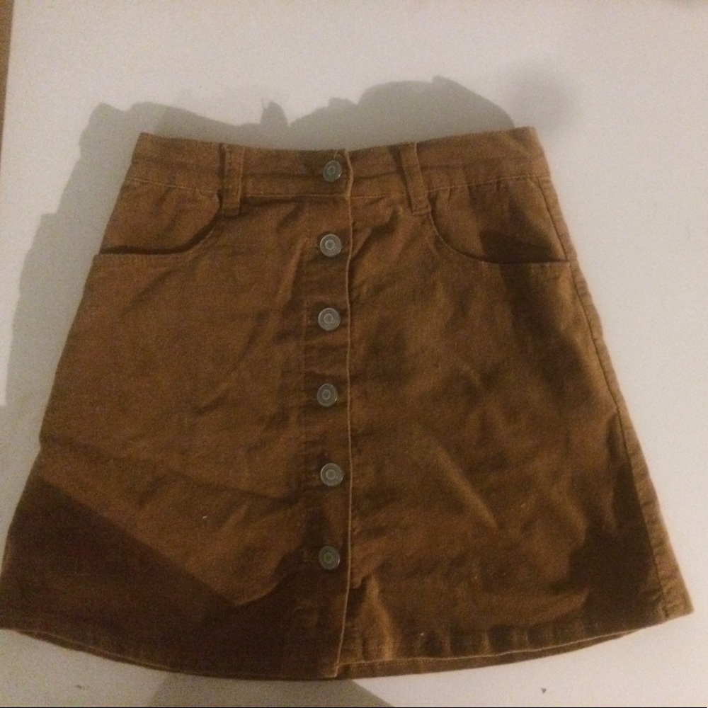 Corduroy button up skirt from Brandy Melville